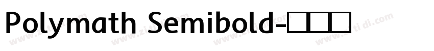 Polymath Semibold字体转换